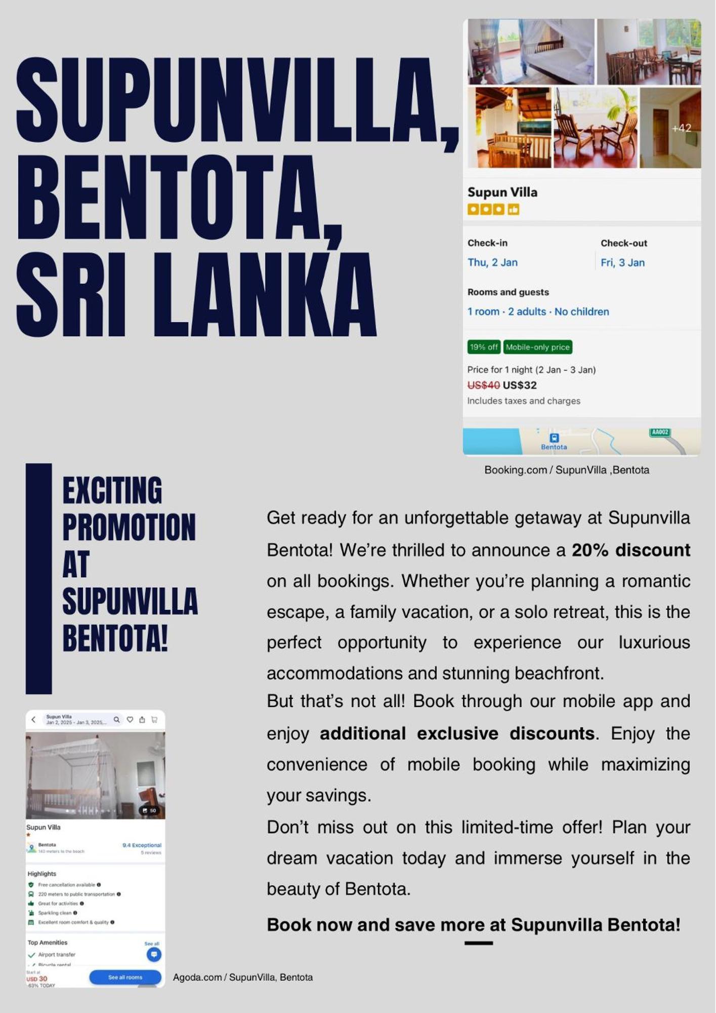 Supun Villa Bentota Exterior foto